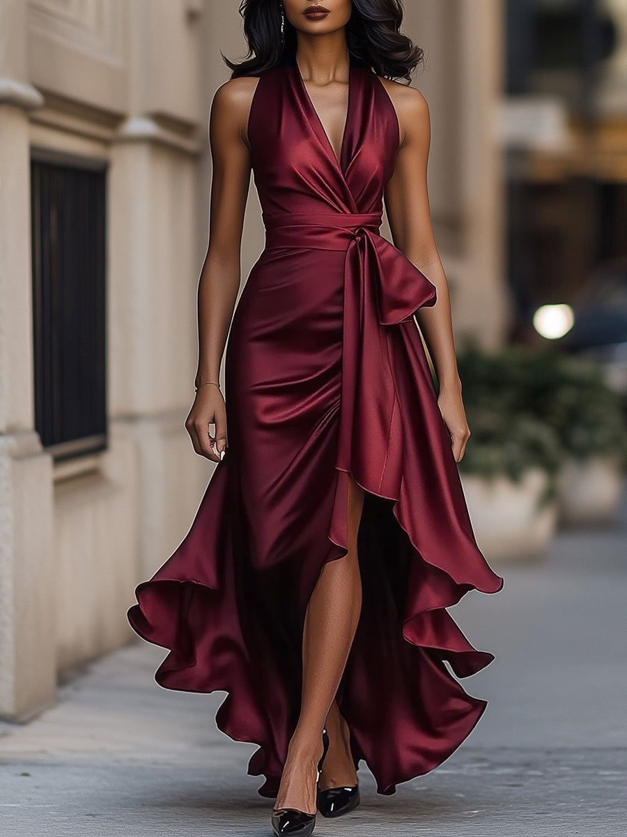 Amelya - Evening Wrap Maxi Dress