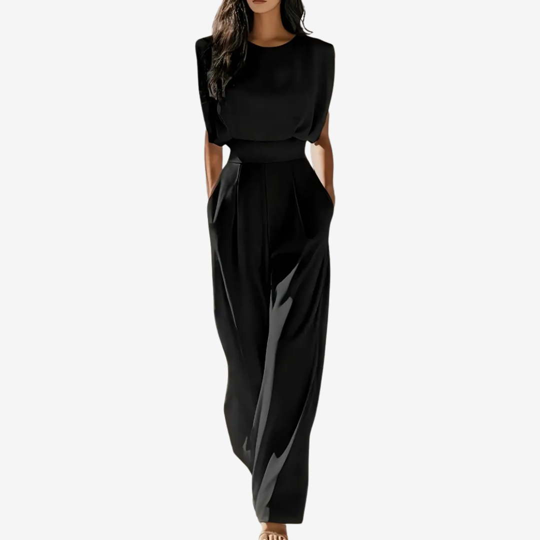Ariia | Belted Elegant Jumpsuit