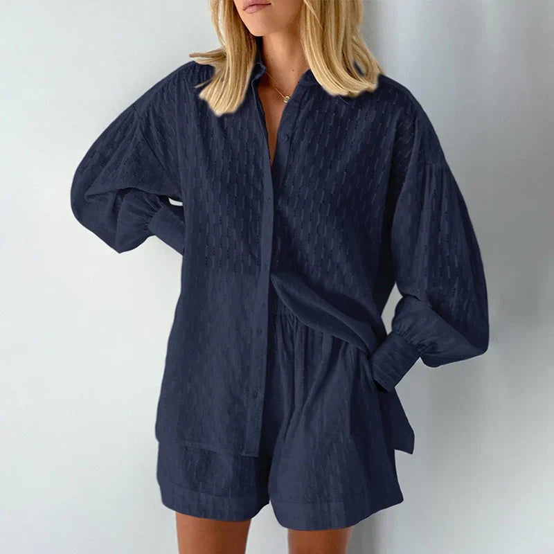 PAMELA – TEXTURED TWO-PIECE SUMMER SET