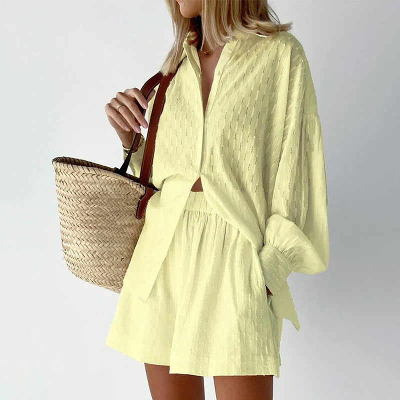 PAMELA – TEXTURED TWO-PIECE SUMMER SET