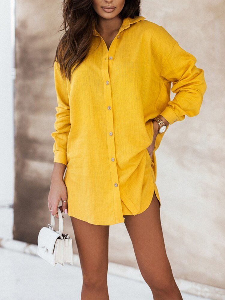 ROSE - BUTTON UP SHIRT AND SHORTS SET - LIGHTWEIGHT FABRIC - PERFECT FOR SUMMER