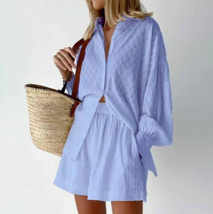 PAMELA – TEXTURED TWO-PIECE SUMMER SET