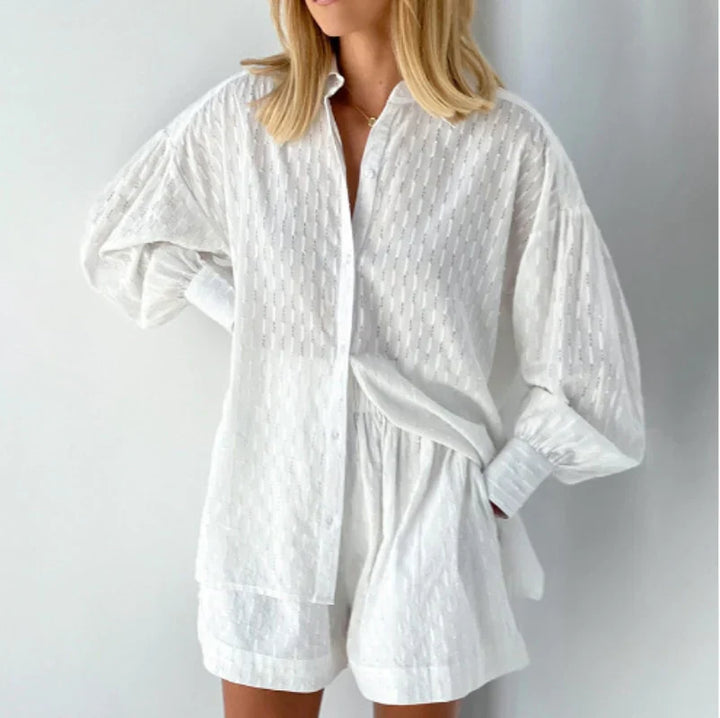 PAMELA – TEXTURED TWO-PIECE SUMMER SET