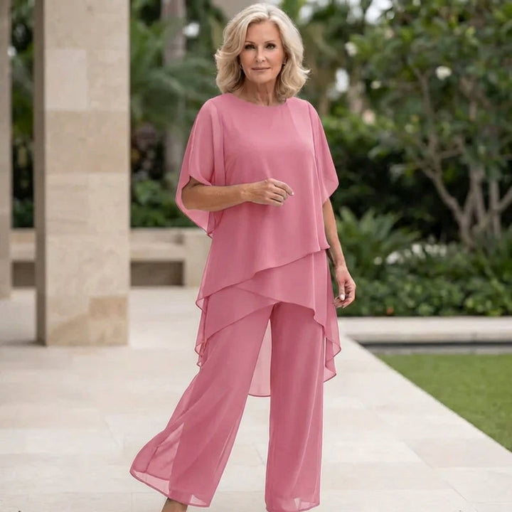 Delphina | Draped Top with Palazzo Pants