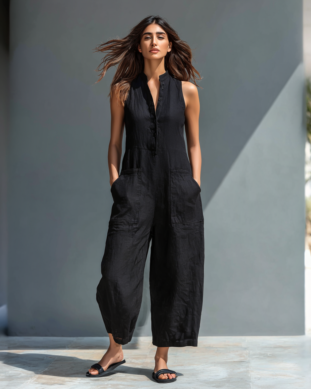 Sofia™ | One-Piece Linen Loose Jumpsuit