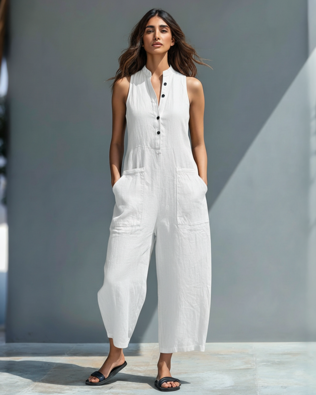 Sofia™ | One-Piece Linen Loose Jumpsuit