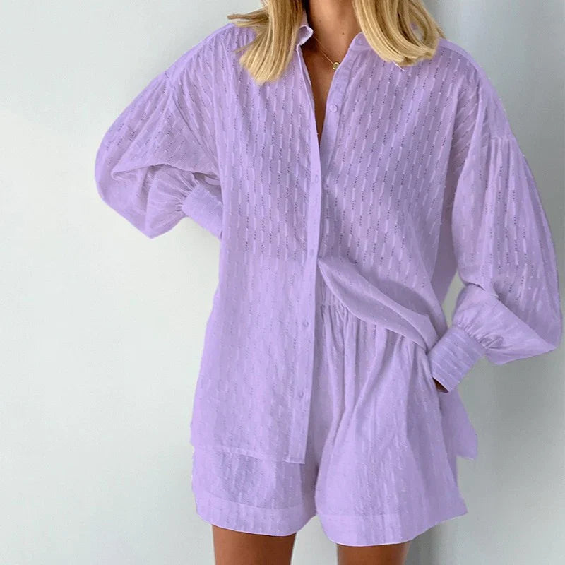 PAMELA – TEXTURED TWO-PIECE SUMMER SET